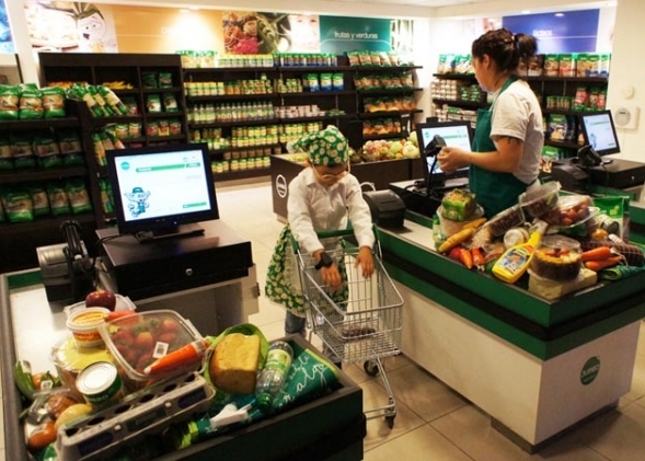 The supermarket at KidZania Santiago