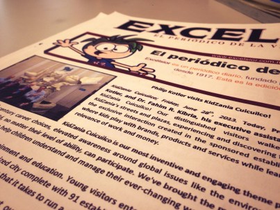 A close-up of today's paper featuring Prof. Kotler