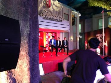 Bollywood actor Shah Rukh Khan with Mr. Xavier López, President of KidZania