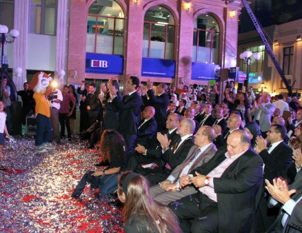 Tarek Zidan -Governor of KidZania Egypt- during his standing ovation after the performance