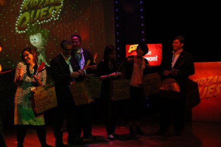 Members of the Blue Team, winners of the 2013 "KidZania Quest" game Members of the Blue Team, winners of the 2013 "KidZania Quest" game