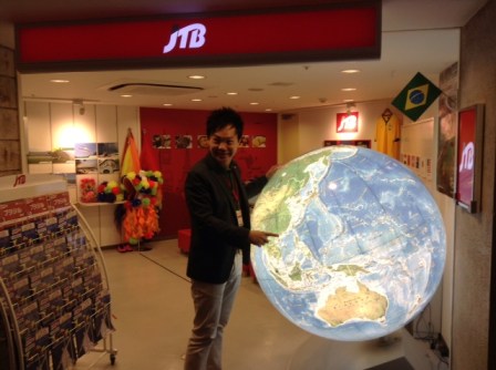 Mr. Andrew Lee at KidZania Tokyo's JTB Travel Agency 