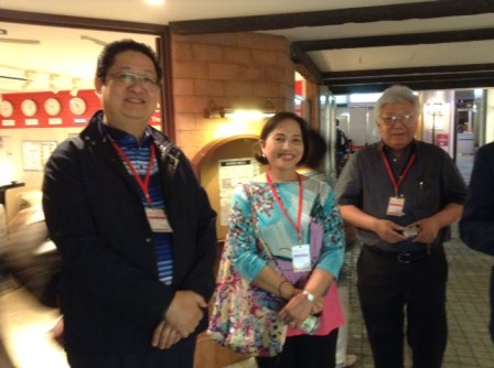 Mr. Mario Mamon, his wife Cynthia Mamon and Mr. Rachmat Sutiono.